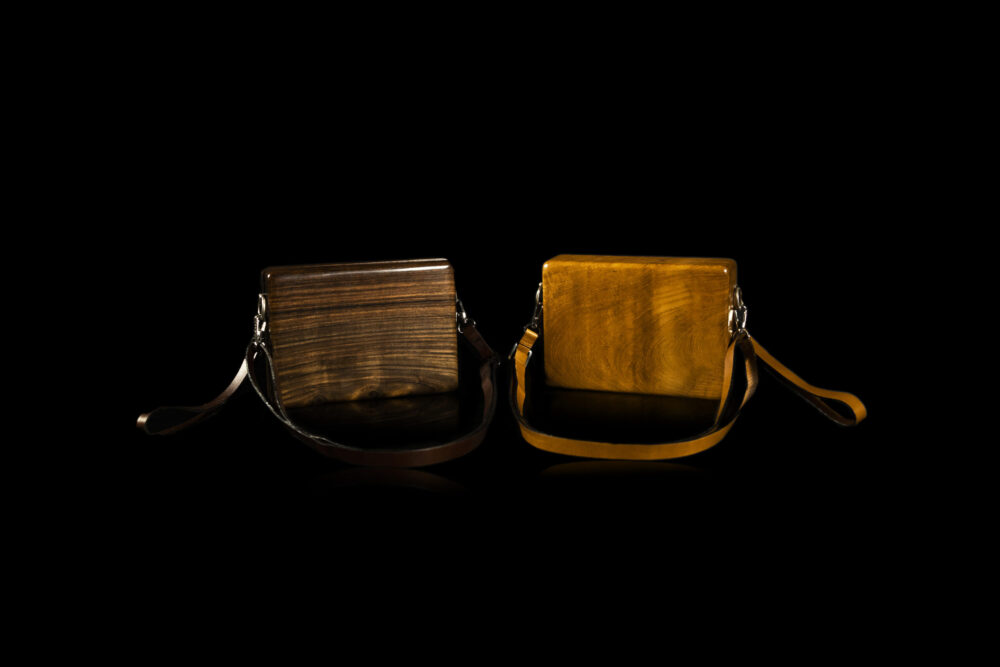 recycled wood handbags