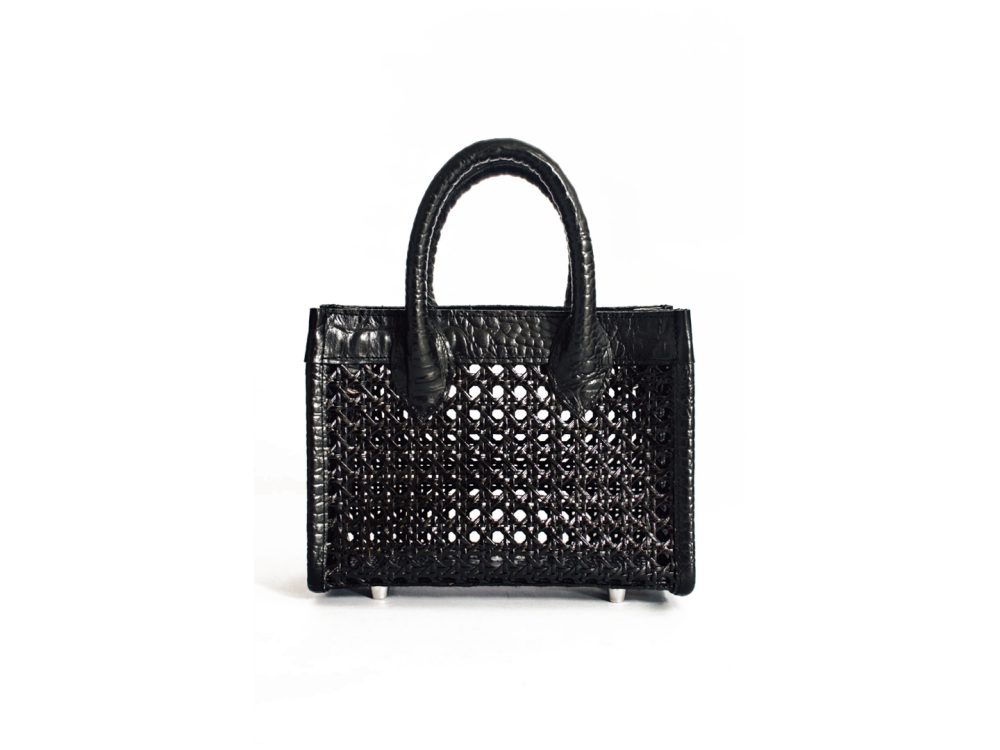Painted Lily, Painted Rattan and Leather